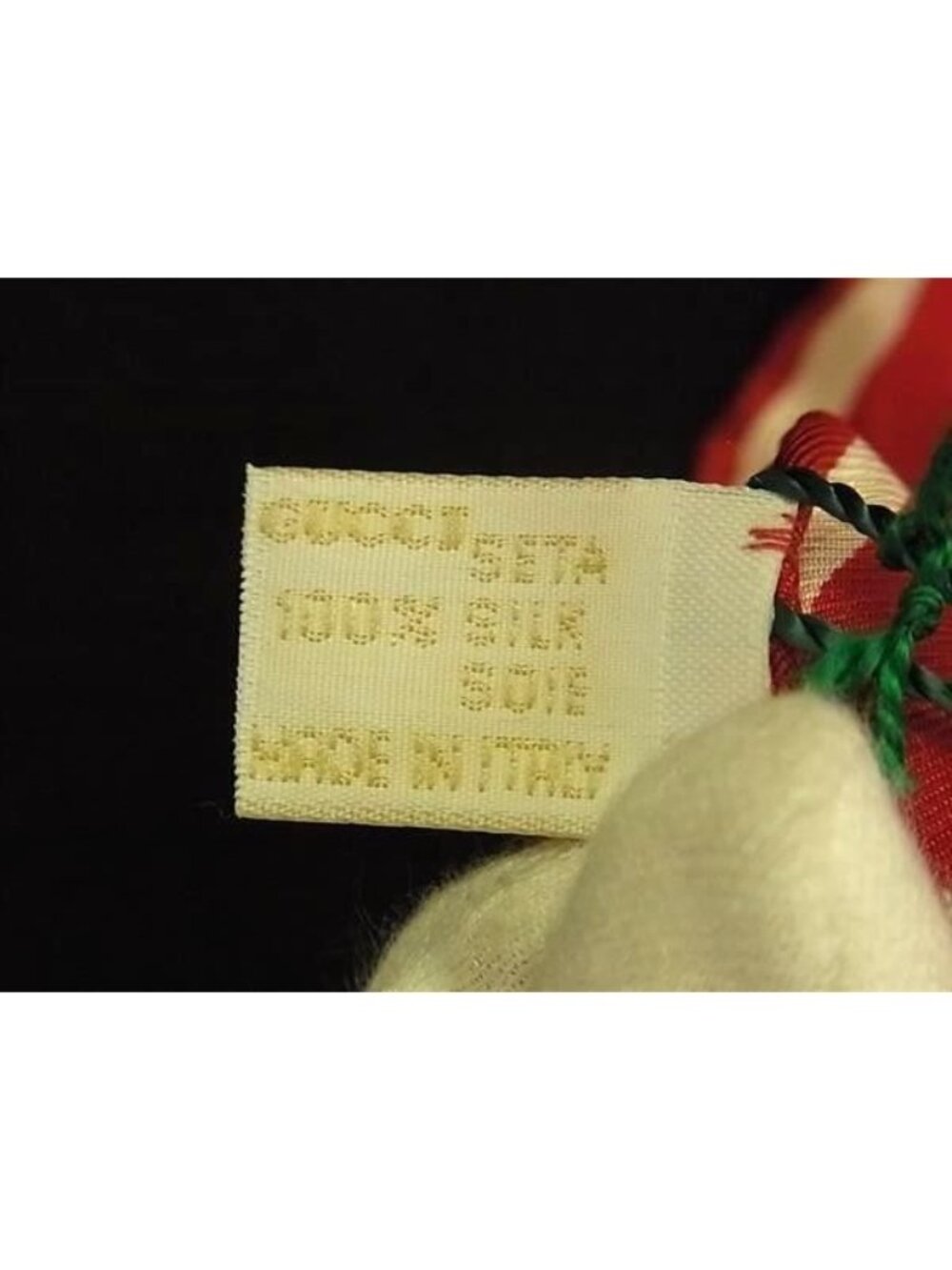 Gucci Scarf Red Multicolor Silk 100% Large Bicycle Pattern - Picture 5 of 6